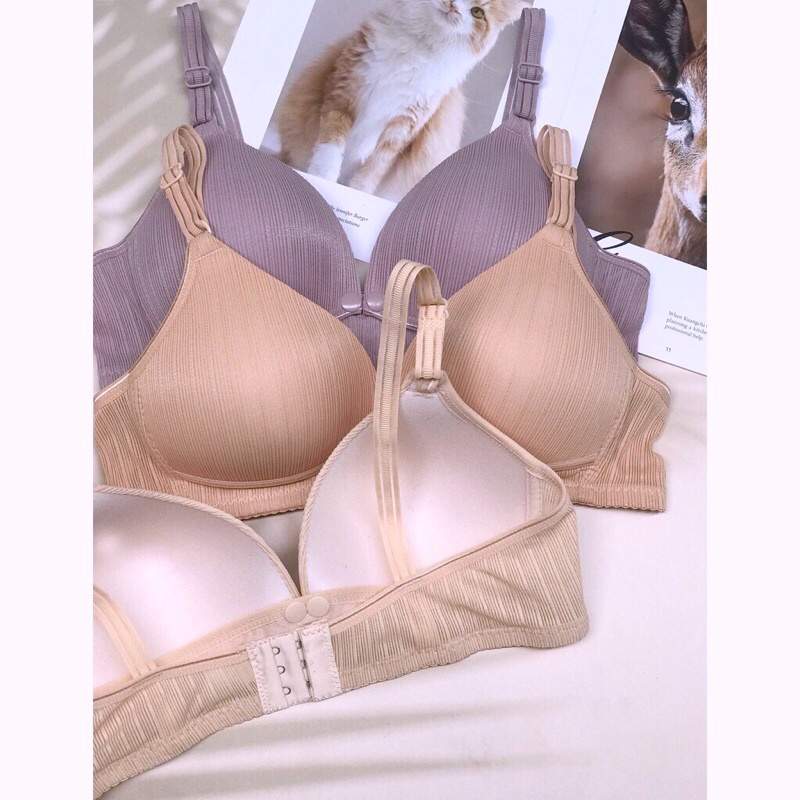 Áo Ngực Bà Bầu,bra áo lót cotton cho con bú và sau sinh không gọng nâng đỡ chống chảy sệ cho mẹ bầu có mở cúc cho bé bú