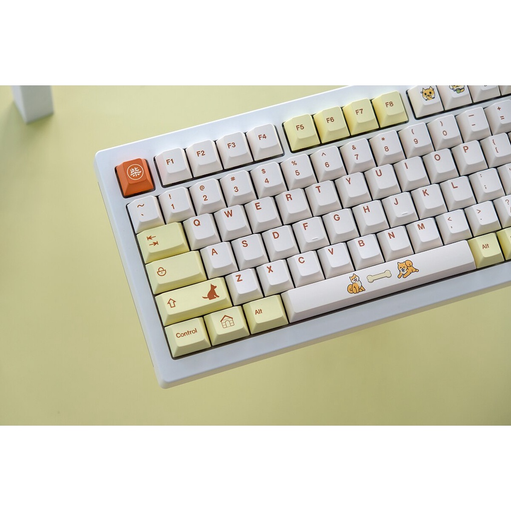 Keycap Shiba Inu Cho Bàn Phím Cơ Cherry Profile Chất Liệu Thick PBT In Dyesub 160 Phím | Gearbros