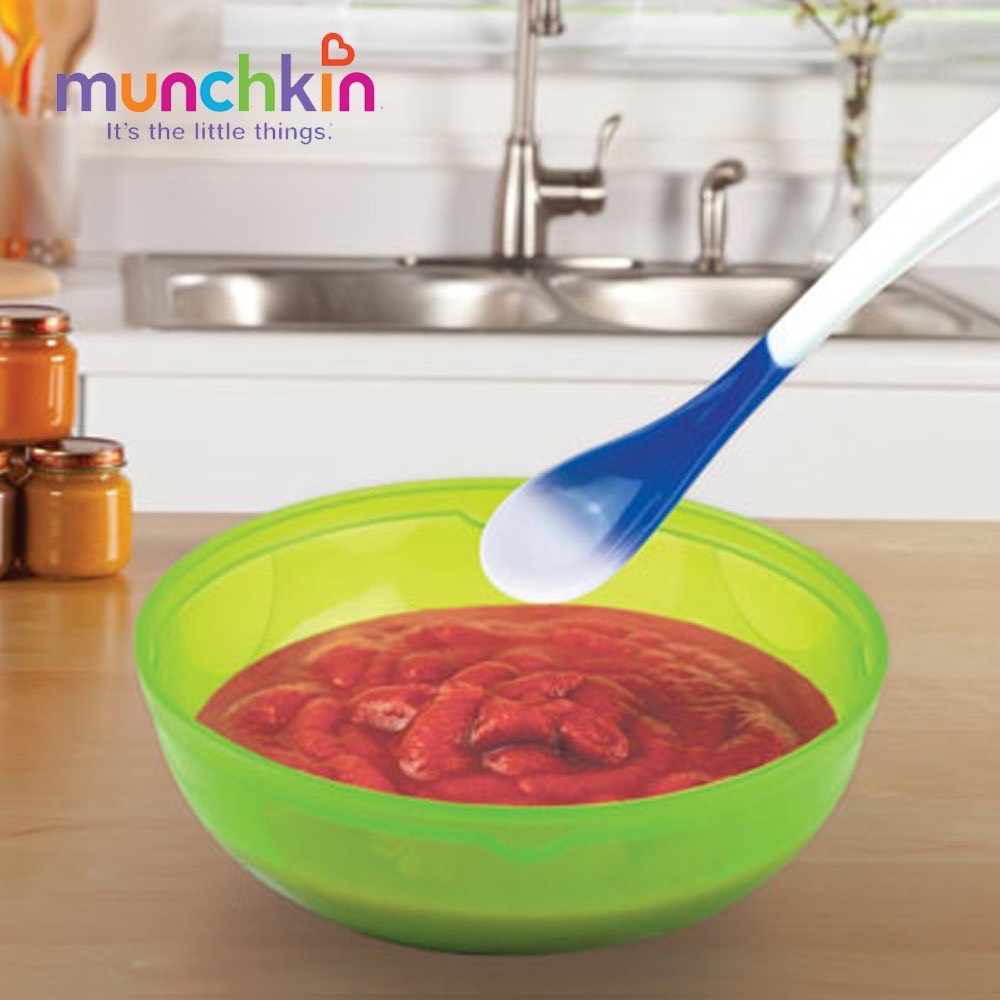 Thìa báo nóng Munchkin cho bé ăn dặm từ 4 tháng