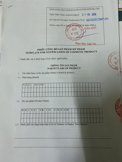 KEM FACE SẮC DƯỢC