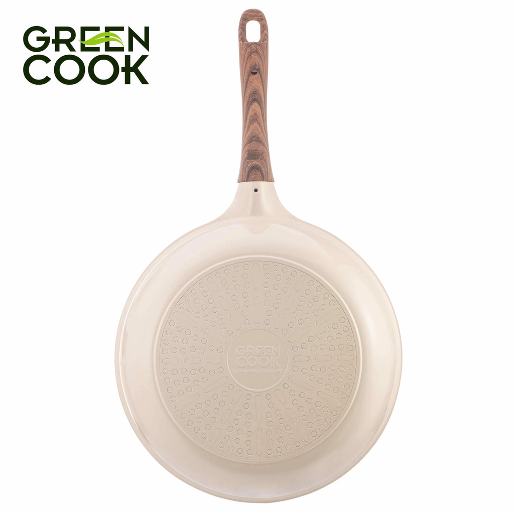 Chảo chống dính Ceramic Greencook GCP03 (Size 20-24-26-28cm) dùng được bếp từ