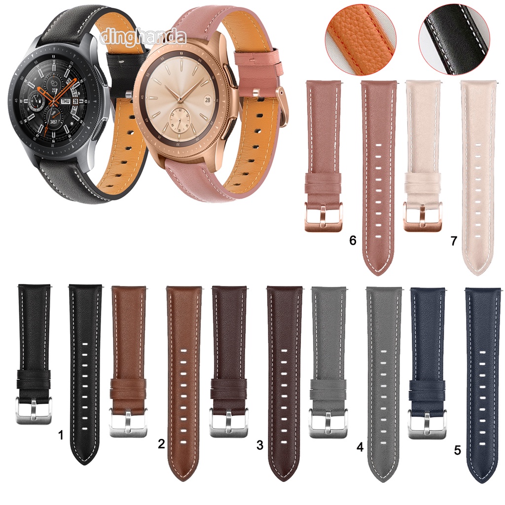 Dây Đeo Bằng Da Thời Trang Cho Đồng Hồ Thông Minh Samsung Galaxy 42mm 46mm