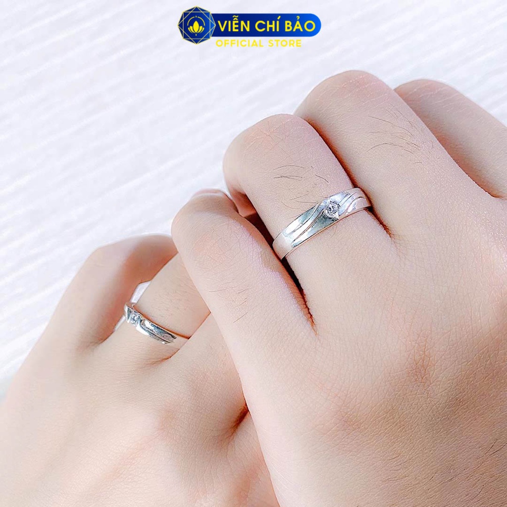 Nhẫn bạc đôi Thiên Duyên nam nữ chất liệu bạc 925 thời trang phụ kiện trang sức Viễn Chí Bảo N700080 N700084