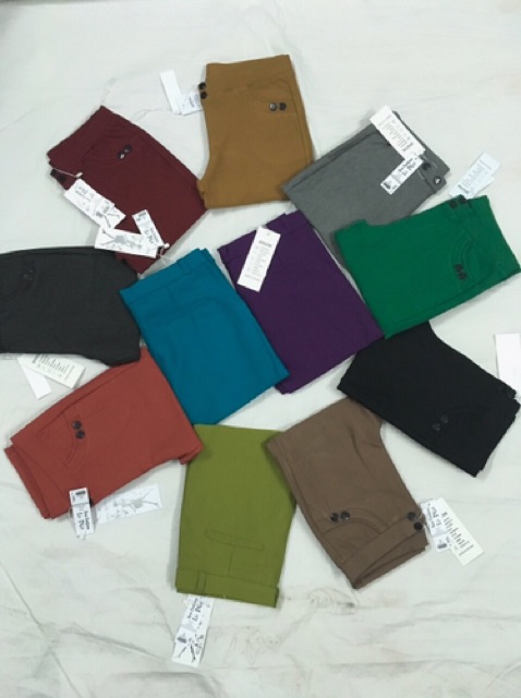 Quần cotton dài lưng thun