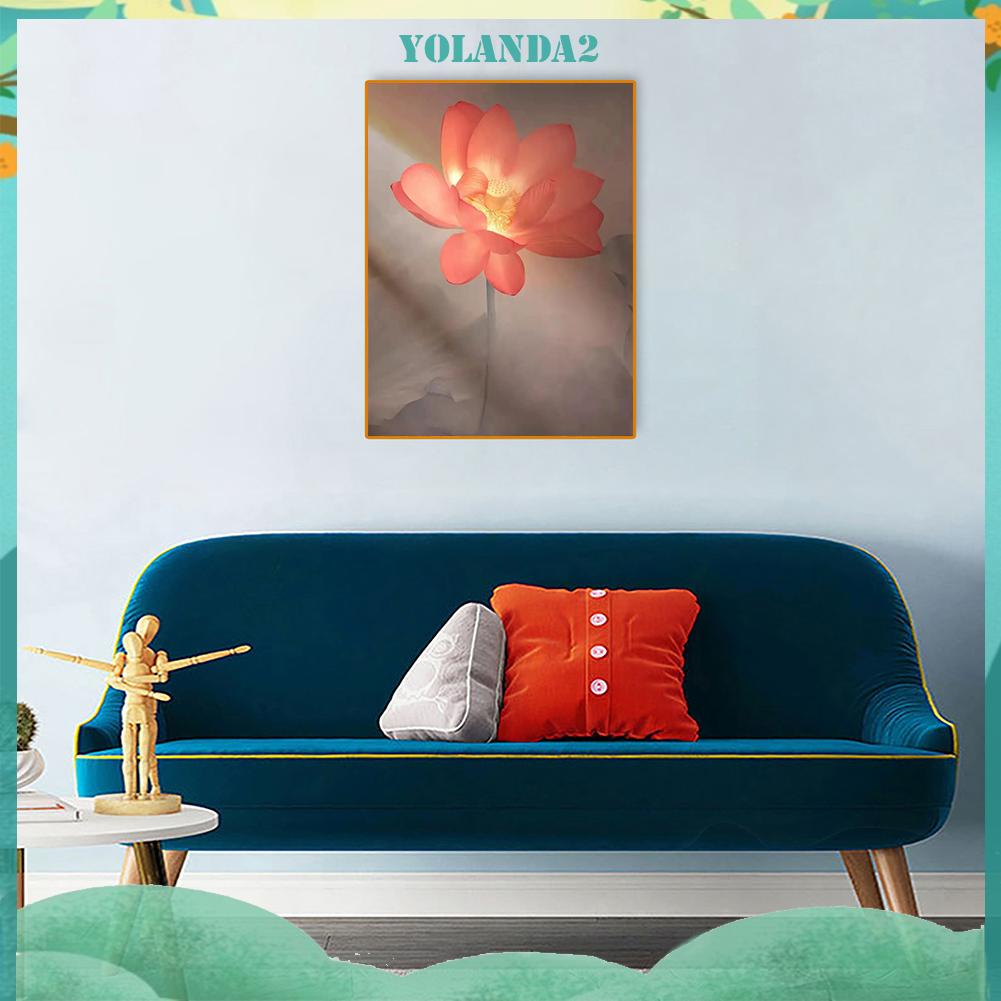 Tranh Đính Đá Kim Cương Toàn Bộ 5D DIY Hình Vẽ Hoa Sen