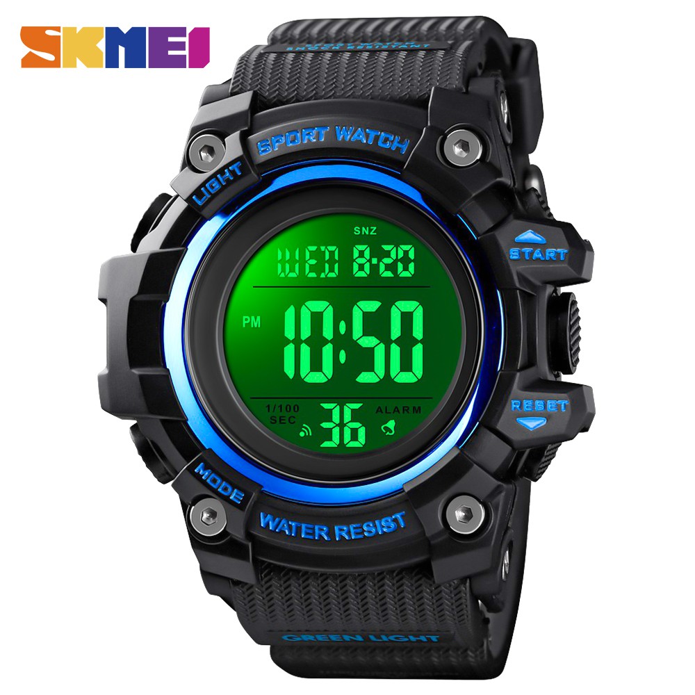Đồng Hồ Nam SKMEI 1552 Kỹ Thuật Số Đèn Led Chống Thấm Nước Phong Cách Quân Đội