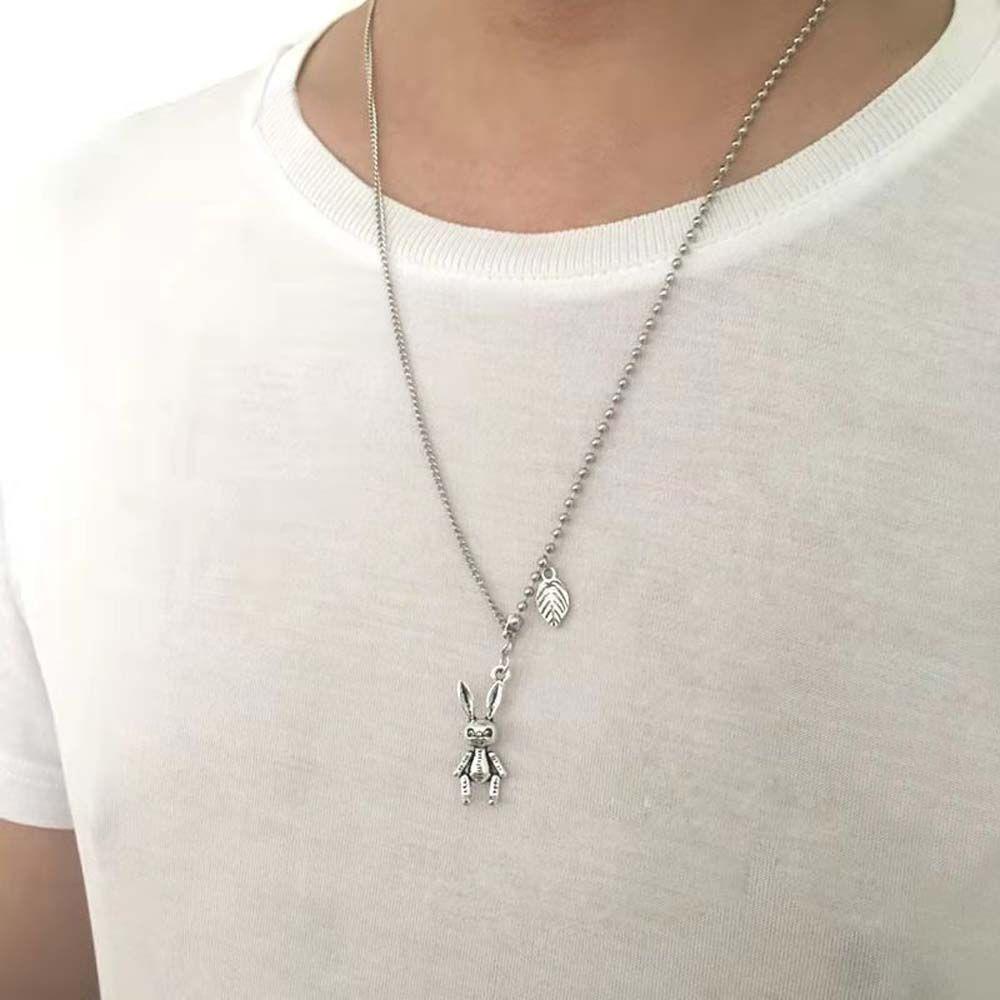 VANES1 Vòng cổ Hợp Kim Mặt Hình Thỏ / Gấu Phong Cách Hip Hop Đơn Giản Cho Nam Nữ