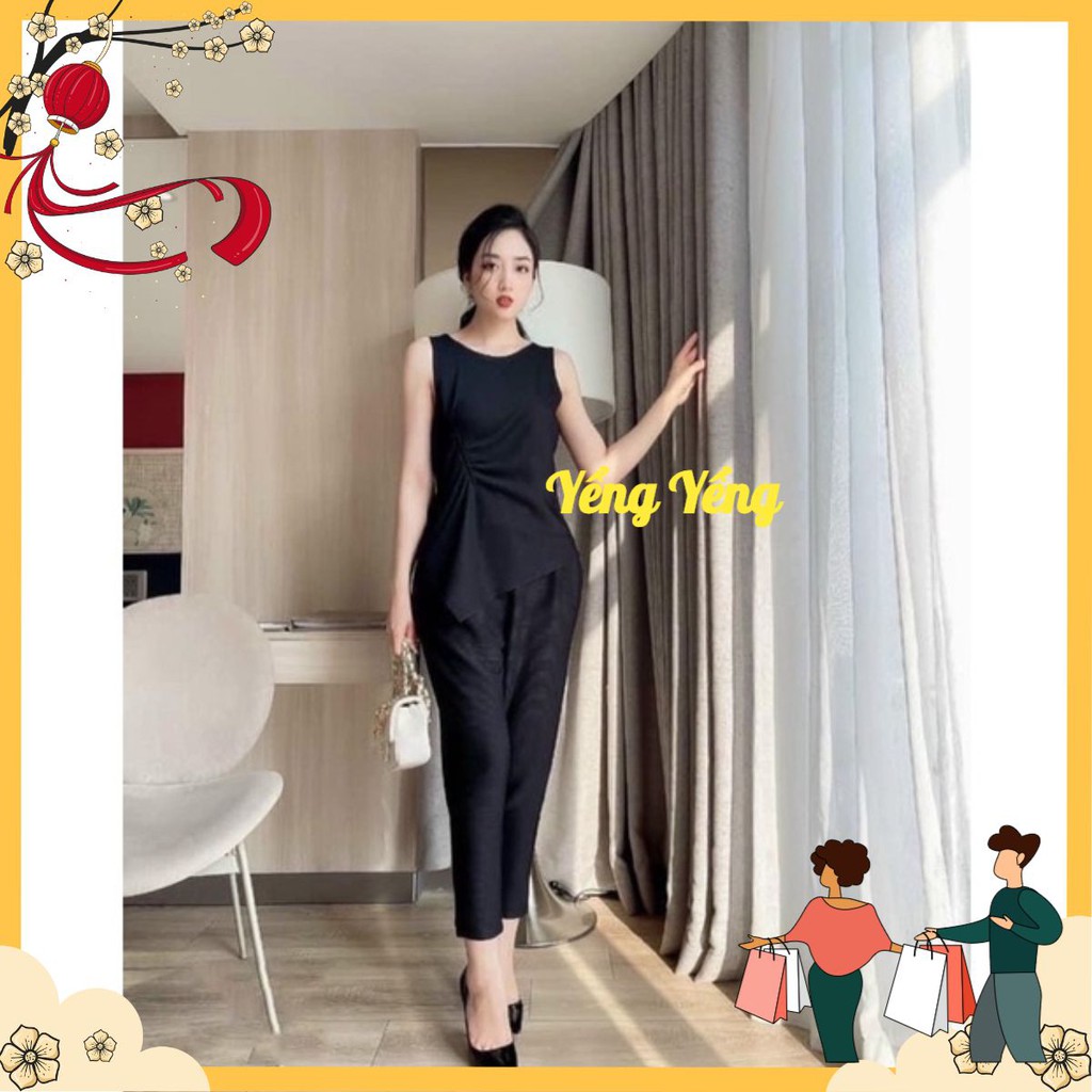 SNU374 - SET NỮ DẬP LI SÁT NÁCH ĐÍNH EO VẠT CHÉO