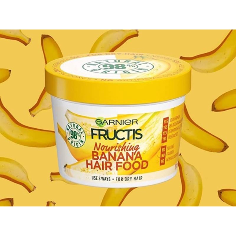 Kem ủ tóc Garnier Fructis Nourishing Banana Hair Food 390ml