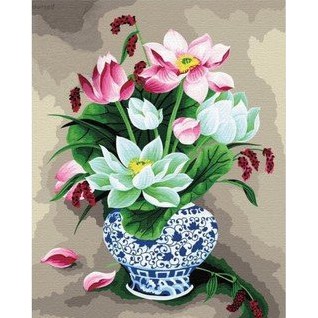 Tranh đính đá 5D toàn bộ.Tranh hoa sen cục đẹp.