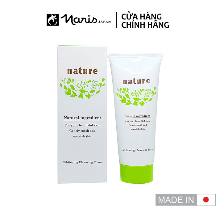 [Chính hãng] Sữa rửa mặt Naris Nature Whitening Cleansing Foam 100g