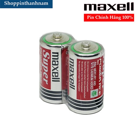 Pin trung Maxell vỉ 2 viên R14P chính hãng dung lượng cao