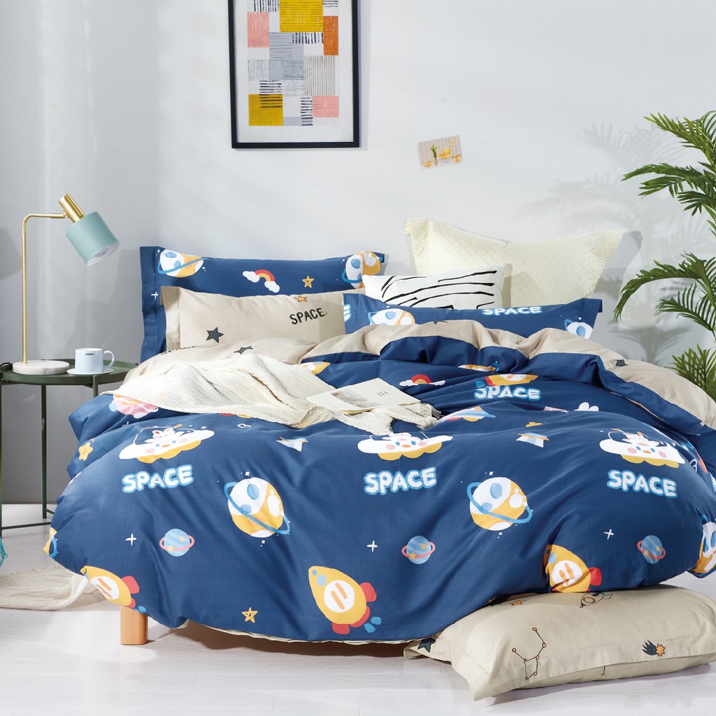 Bộ ga giường và áo gối NIN House Collins 100% Cotton Sateen - N190065