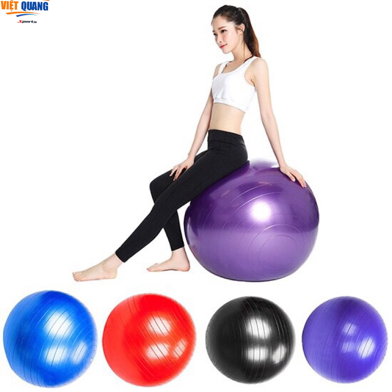 Bóng tập YOGA trơn dày cao cấp Yoga 65cm,75cm dày 2mm chống nổ