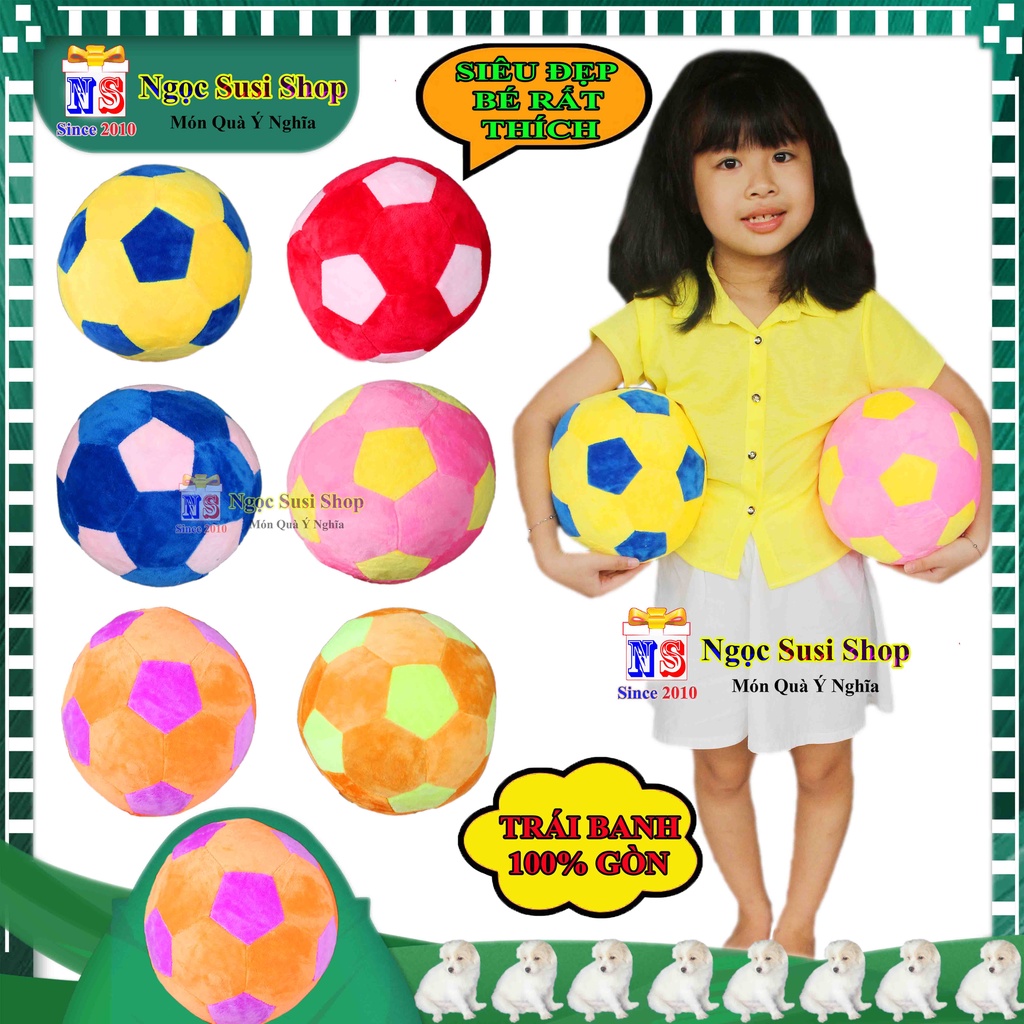 THÚ BÔNG GỐI ÔM TRÁI BANH SIÊU MỀM MỊN NHIỀU MÀU CHO BÉ - GẤU BÔNG HÌNH TRÁI BANH