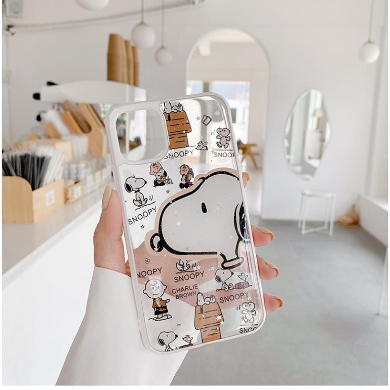 Ốp lưng iphone - Ốp iphone Kim tuyến Cartoon Snoopy 6/6s/6plus/6splus/ 7plus/ 8plus / x /xs /xs max /11 /11 promax DT03