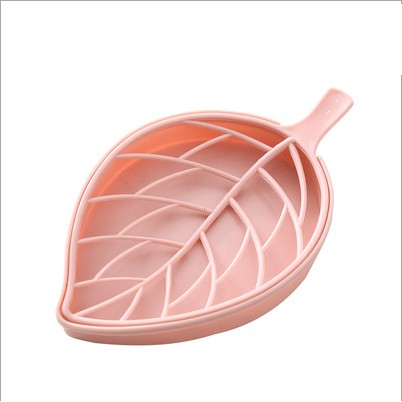 Hộp XIAODUOJIAJU bằng nhựa hình lá đựng xà phòng ráo nước cho phòng tắm