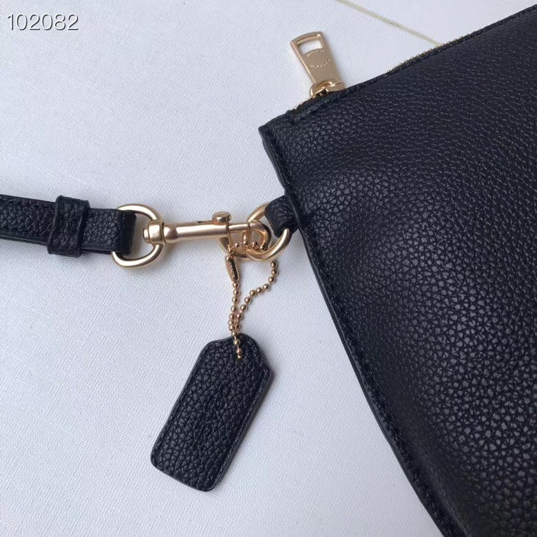 Ví Clutch Coach da thật màu đen