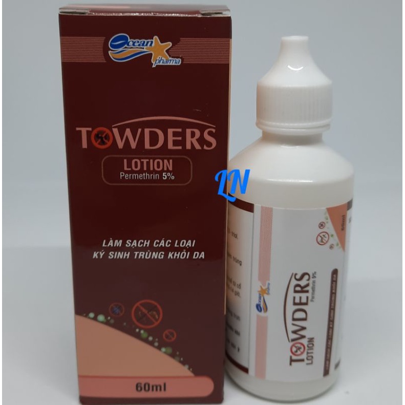Dung dịch loại sạch ghẻ, rận và các loại ký sinh trùng Towders lotion 60ml