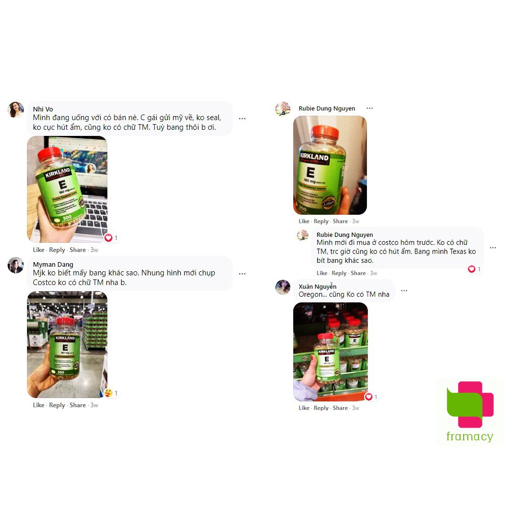 Vitamin E Kirkland 400 IU, Mỹ (500 viên) trẻ hóa làn da, chống lão hóa cho phụ nữ từ 12 tuổi trở lên | BigBuy360 - bigbuy360.vn