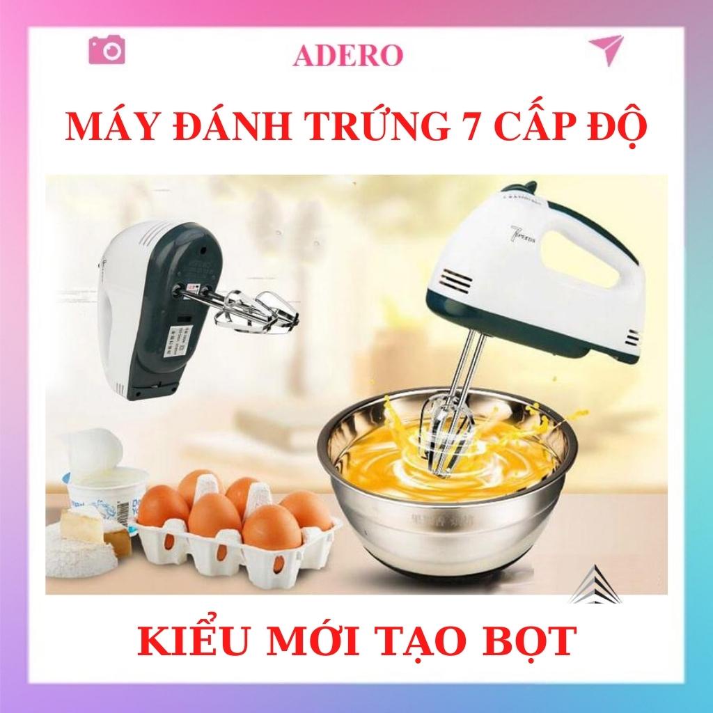 Máy đánh trứng mini ADERO  cầm tay scarlett 7 cấp độ Tặng dụng cụ lọc lòng đỏ trứng AD26