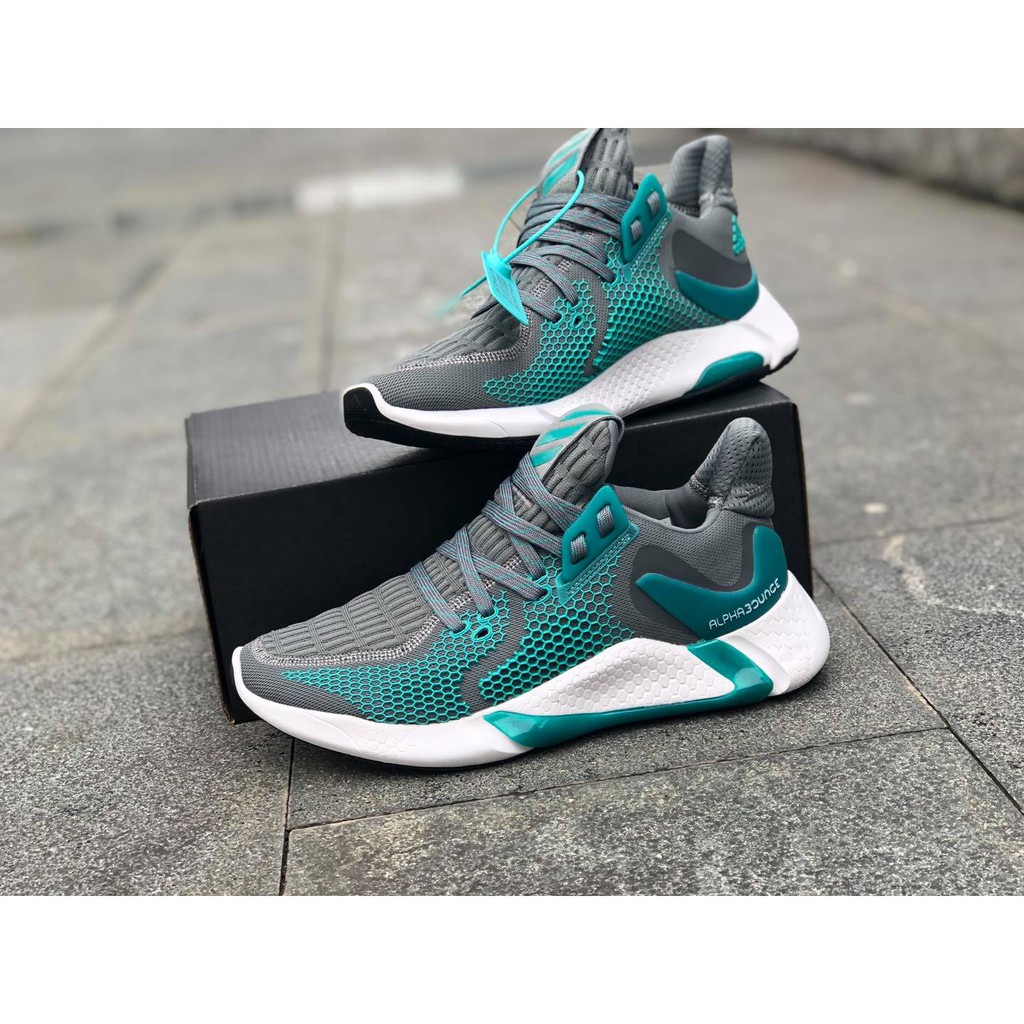 giày Nam Adidas Alphabounce instinct 2020 Full box - Xám xanh