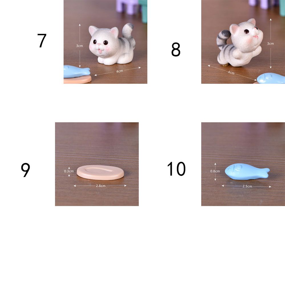 Mô Hình Mèo Hoạt Hình Bằng Nhựa Resin Trang Trí Giáng Sinh/Xe Hơi