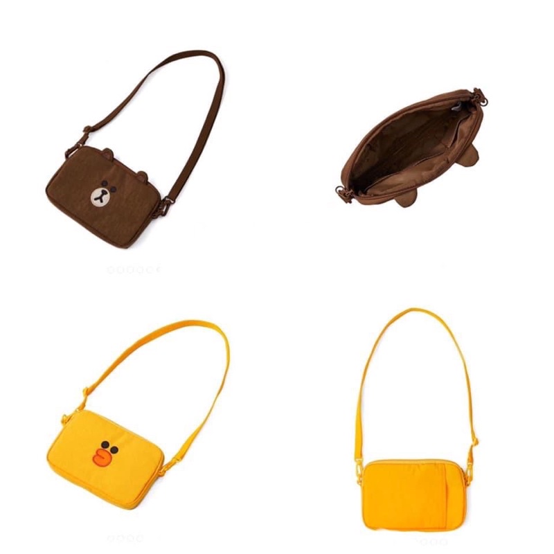 Túi đeo chéo chống thấm chính hãng siêu xinh mẫu Gấu Vịt Brown Sally Line