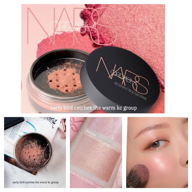 Nars Phấn Má Bắt Sáng Dạng Bột Nars Shimmer Illuminating Loose Powder màu Orgasm 2,5g