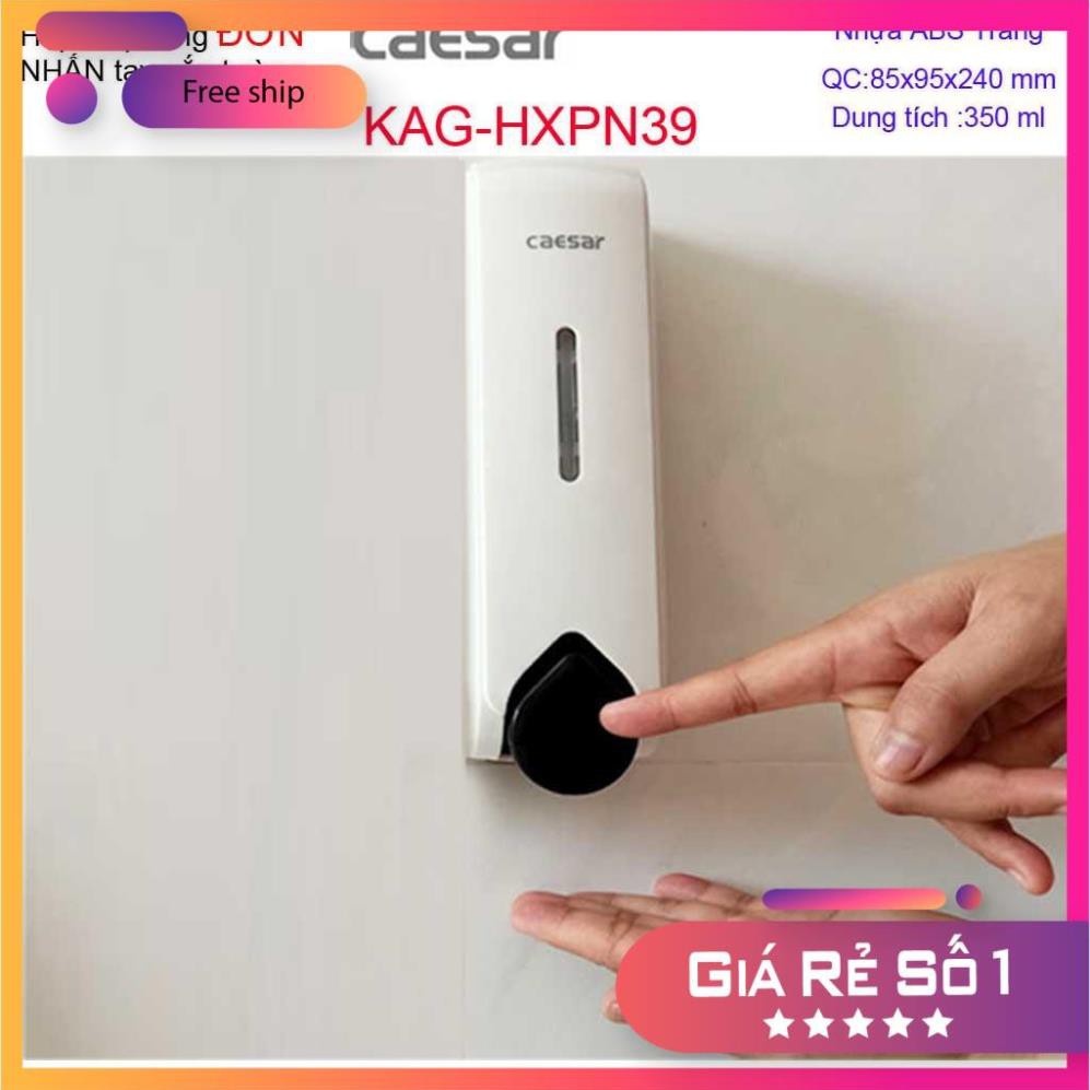 Hộp đựng xà phòng đơn Caesar Q831, hộp nhấn xà phòng đựng sữa tắm, dầu gội đầu Trắng-White