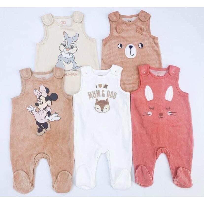 Bộ Yếm hình thú cực Cute, body dài tay cho Bé Trai Bé Gái