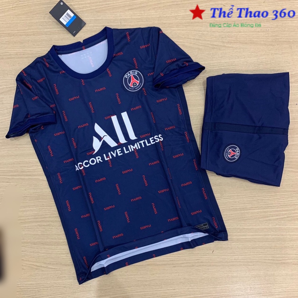 Áo Bóng Đá Câu Lạc Bộ- PSG - Paris Saint-Germain-Xanh than 2022 -Chất Polyeste - Hàng Thái Lan