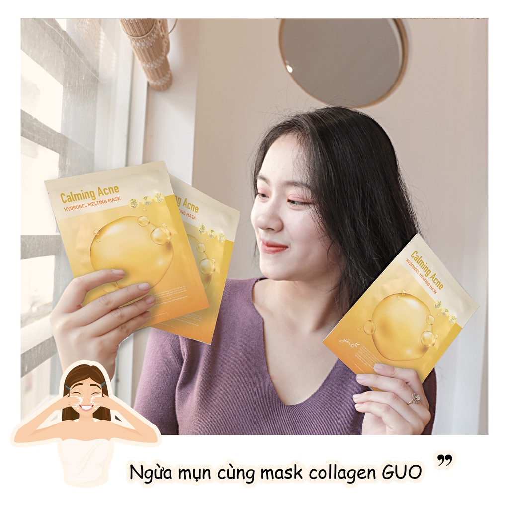 [Mã LTBAUAB9 giảm 7% đơn 99K] Bộ đôi Kem Face đêm + Mask Collagen 4in1 GUO dưỡng trắng hồng mờ thâm sạm se lỗ chân lông