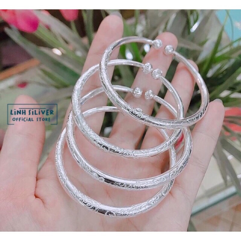 Vòng chạm cứng size người lớn cực xinh- vòng bạc ta