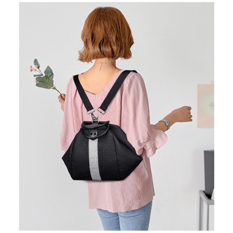 Balo Thời Trang Nữ Túi Xách 3 In 1 Đeo Chéo Không Thấm Nước Nhiều Ngăn Siêu Chắc Chắn