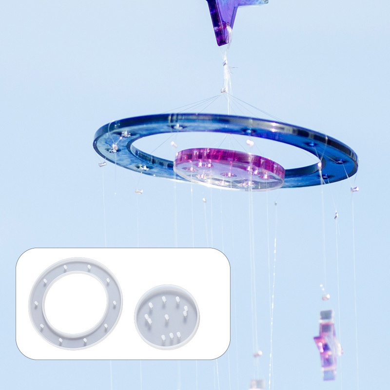 Khuôn Silicone Làm Chuông Gió / Chuông Gió Hình Bướm / Mặt Trăng / Mặt Trời Thủ Công DIY