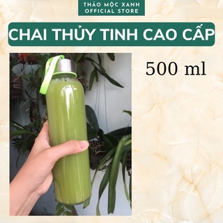  Chai thủy tinh nắp dây dùng Detox hoặc pha trà mang đi cực tiện lợi 