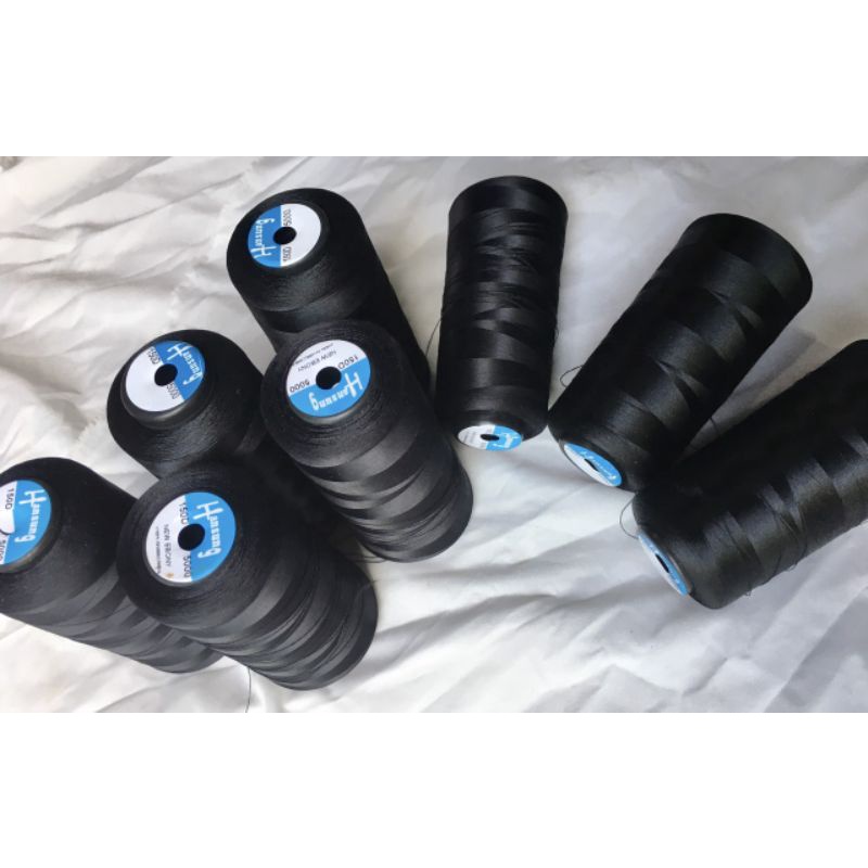 Chỉ tơ vắt sổ đen, cuộn nhỏ