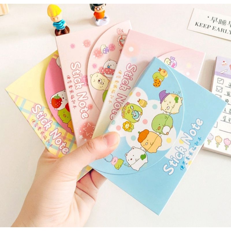 Bộ 2 thếp giấy note cute dạng ví cầm tay