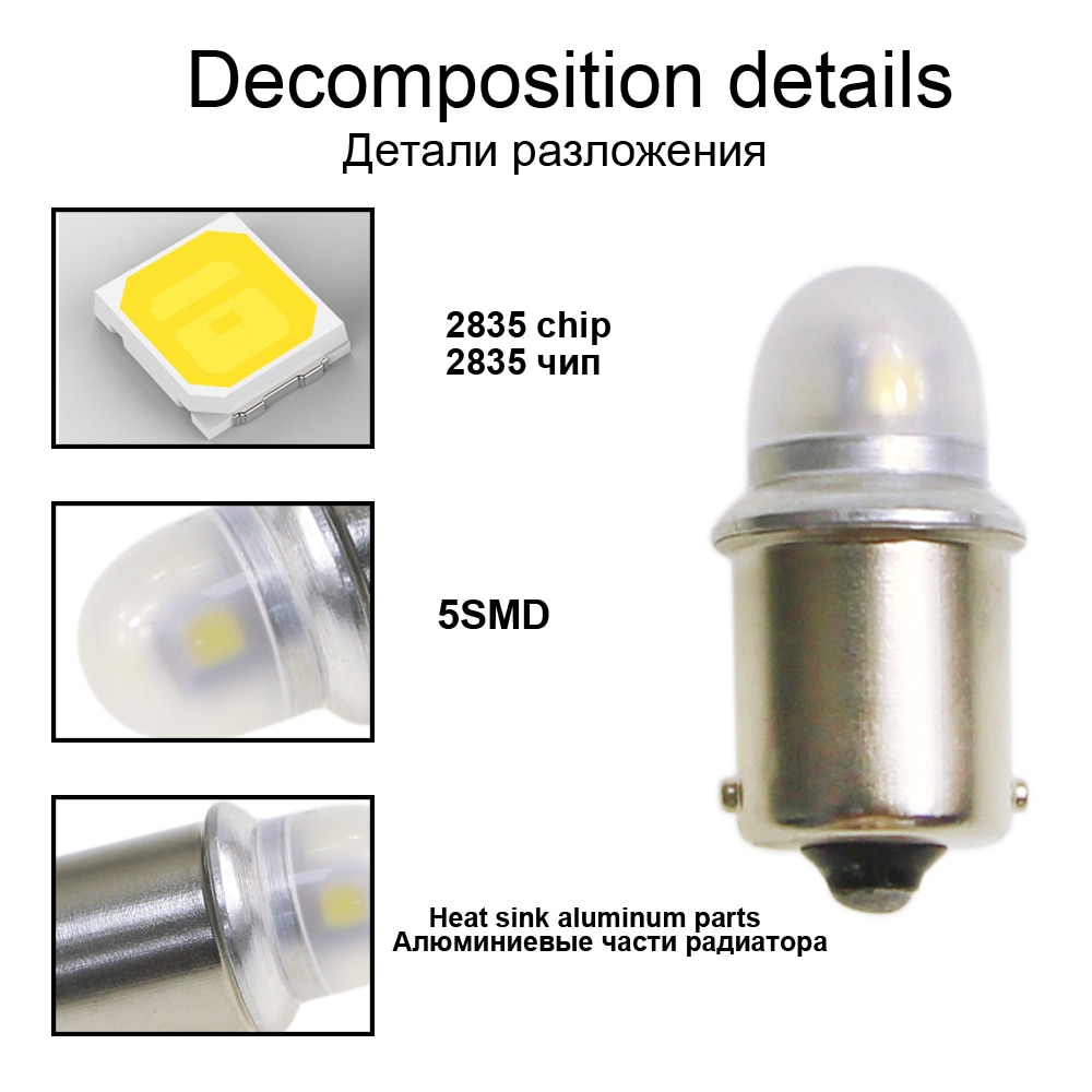 Bóng đèn led ô tô KEIN 1pc p21w P21 / 5W 1156 ba15s 1157 bay15d S25 Trắng Vàng Đỏ DRL Phanh ngược Đèn xi nhan Đèn ô tô