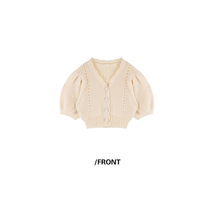 Áo cardigan Ngắn Tay Cổ Chữ V Thiết Kế Đục Lỗ Thời Trang Mùa Xuân Mới Cho Nữ