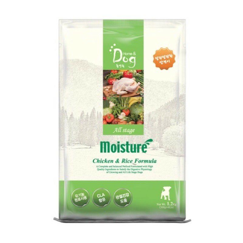 home dog moiture hạt mềm hữu cơ cho chó túi 1,2kg