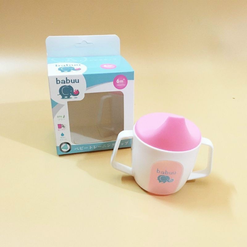 Ca Cốc tập uống 2 tay cầm Baby Babuu Nhật Bản 150ml cho bé