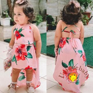 Đầm hở lưng xinh xắn dành cho bé gái