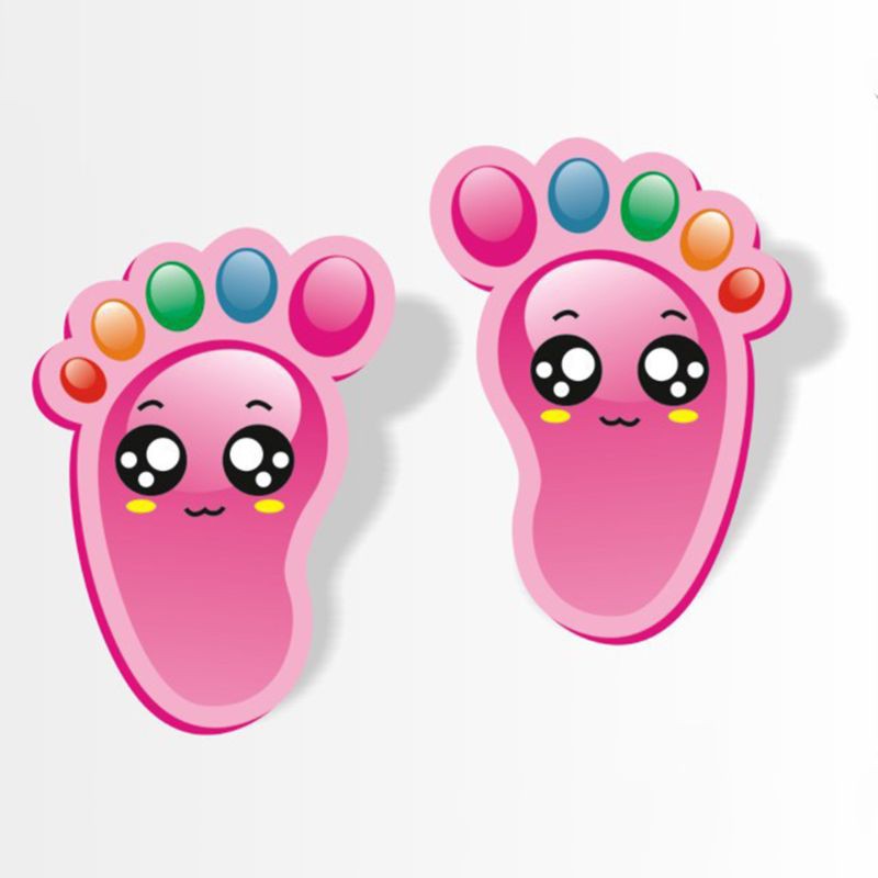 15 Cặp miếng dán sàn cho trẻ em hình bàn chân dễ thương
