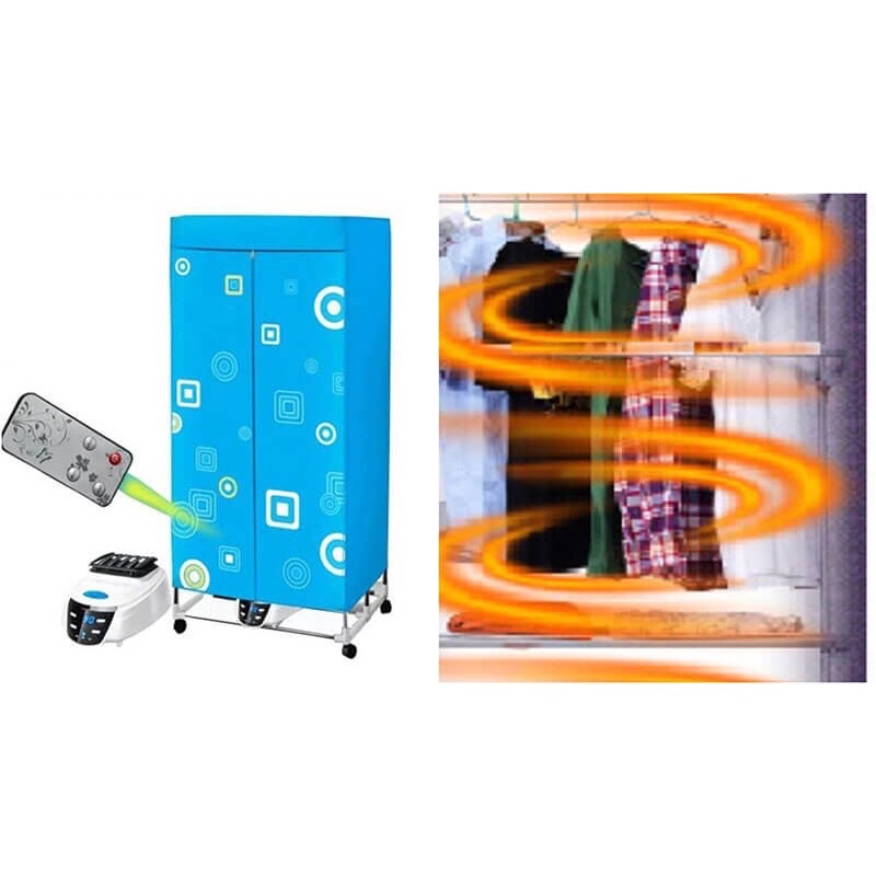 Tủ sấy quần áo 2 tầng, máy sấy quần áo 2 chế độ, tiết kiệm điện, nhanh khô hữu ích mùa mưa.