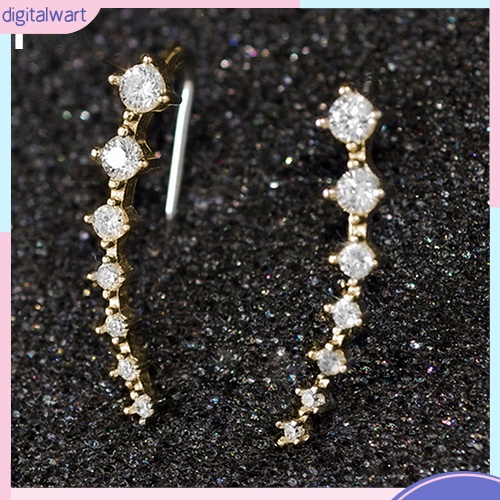 Khuyên kẹp vành tai đính đá thanh lịch dành cho nữ