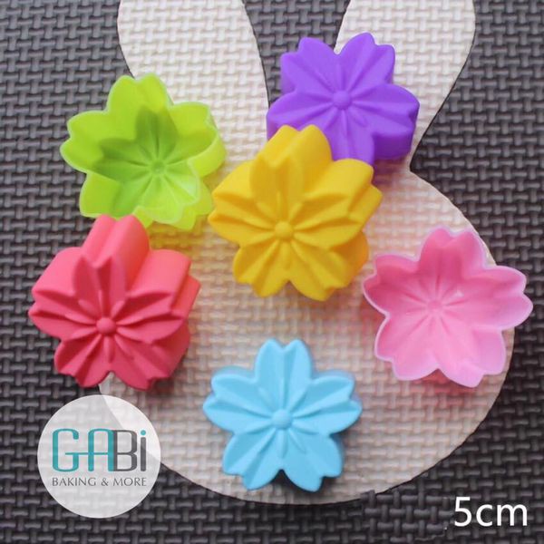 Khuôn silicon làm cupcake, muffin, thạch 5cm