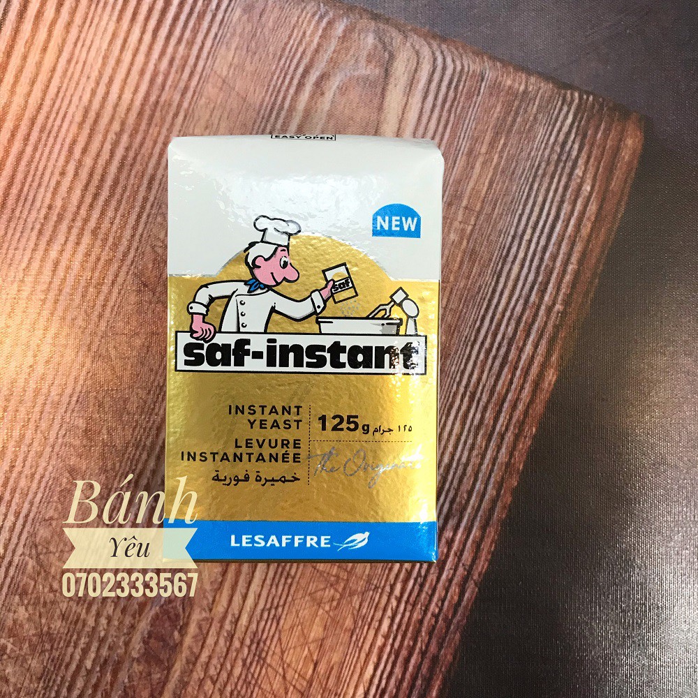 [Mã 77FMCGSALE1 giảm 10% đơn 250K] Men ngọt PHÁP hiệu Saf-instant 125g - Men nở làm bánh mì