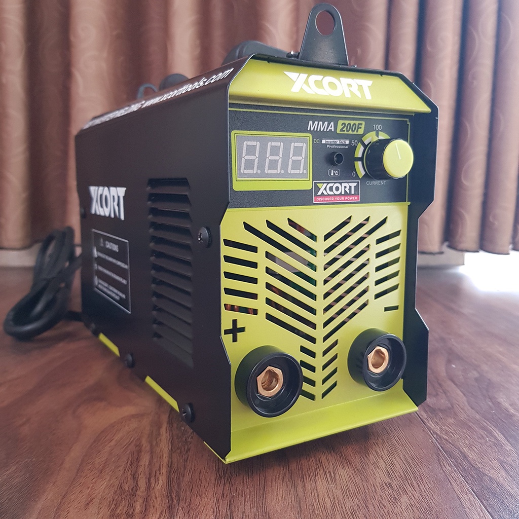 Máy hàn điện tử hàn que Model MMA-200F Hàn que 2.5-3.2mm Kèm Đầy Đủ Phụ Kiện